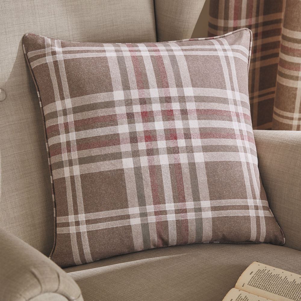 Catherine Lansfield Tweed Woven Check Filled Cushion