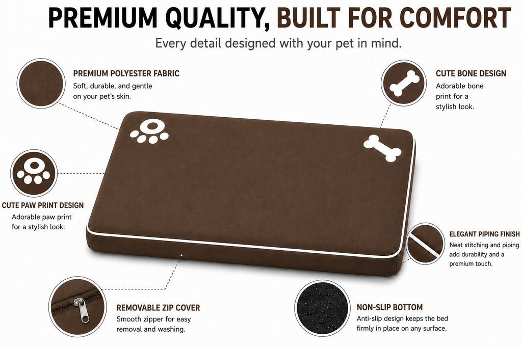 Night Zone Super Soft Bone & Paw Pet Bed Mat