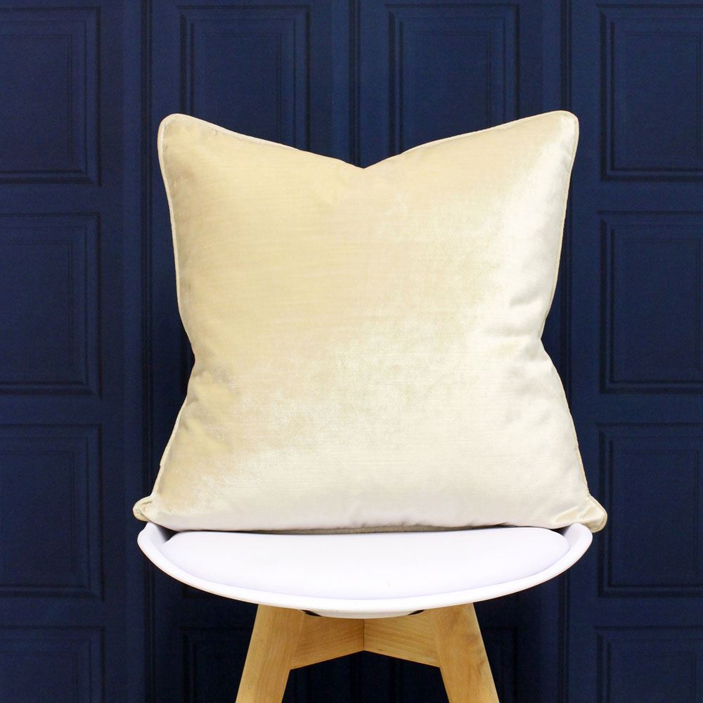 Riva Paoletti Luxe Soft Faux Velvet Piped Cushion Cover