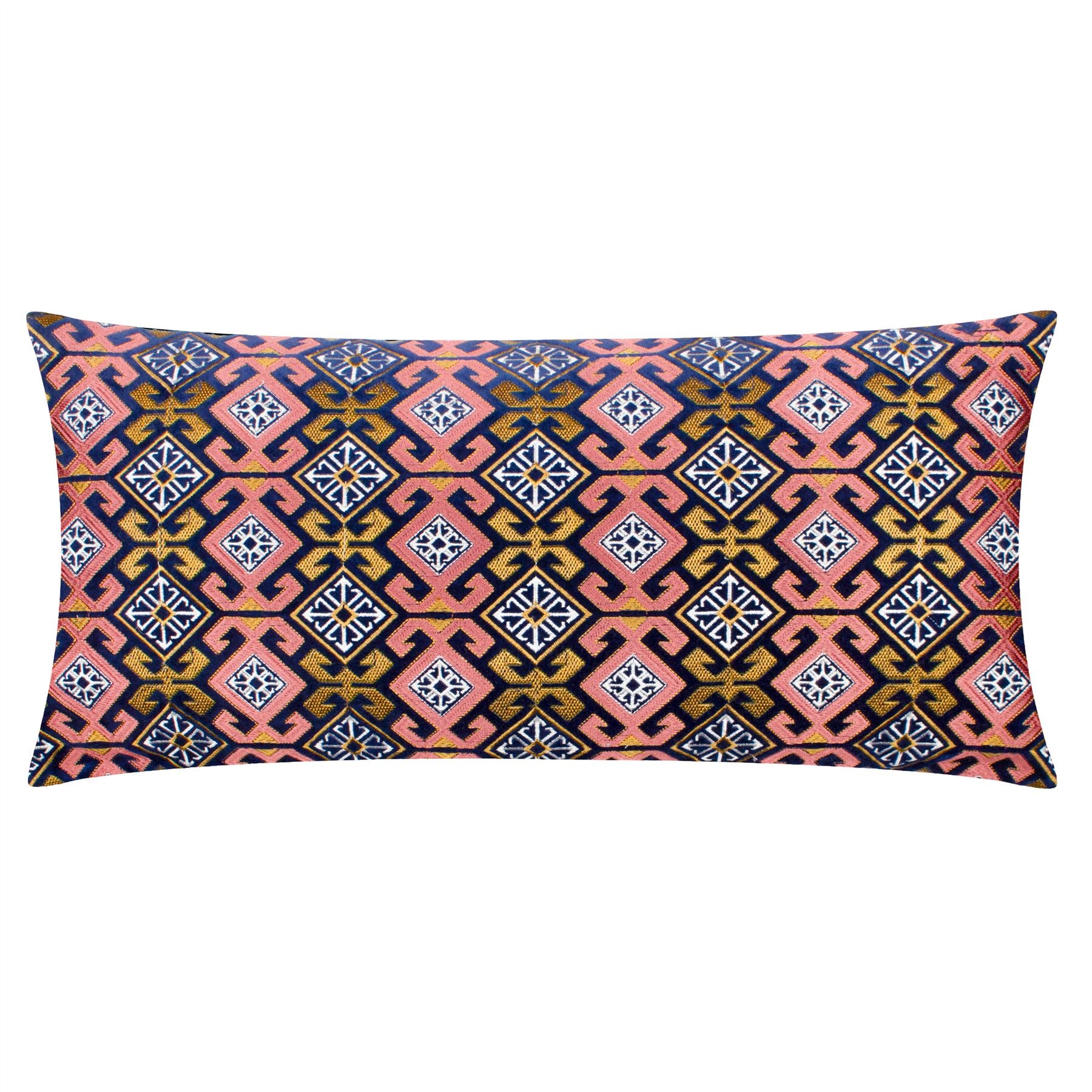 Paoletti Laurel Embroidered Velvet 100% Cotton Cushion Cover
