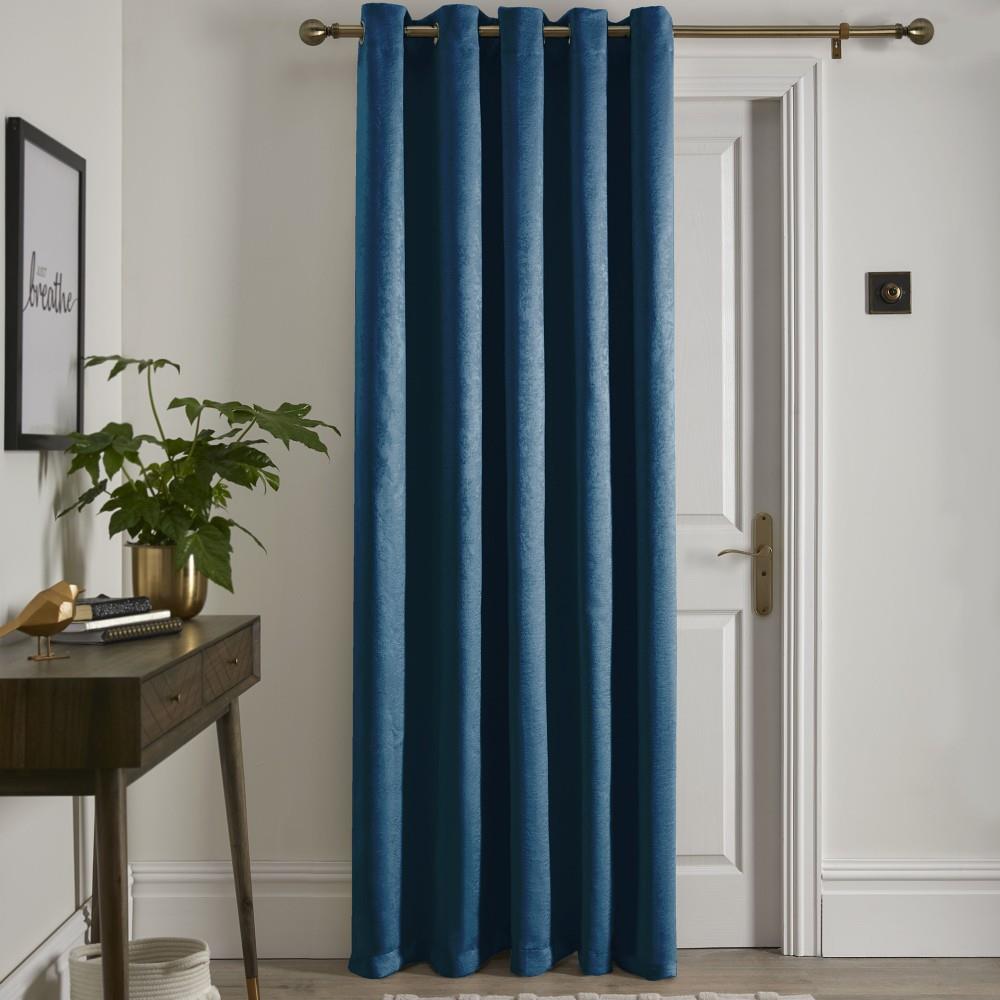 Fusion Strata Woven Thermal Eyelet Door Curtain