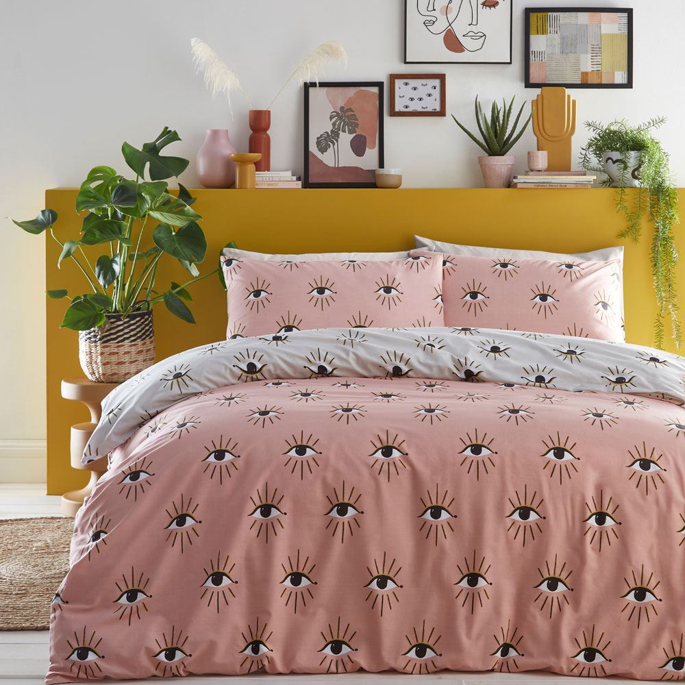 Furn Theia Mystical Eyes Print Reversible Duvet Cover Set