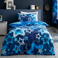 Catherine Lansfield Ombre Stars Reversible Single Duvet Cover Set with Pillowcase Blue