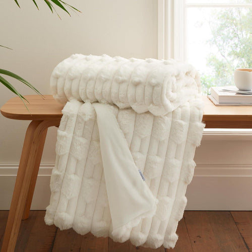 Bianca So Soft Carved Faux Fur Throw