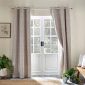 Catherine Lansfield Logan Stripe Eyelet Lined Curtains