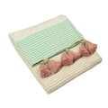 Furn Banda Emroidered Stitch 100% Cotton Tasselled Throw