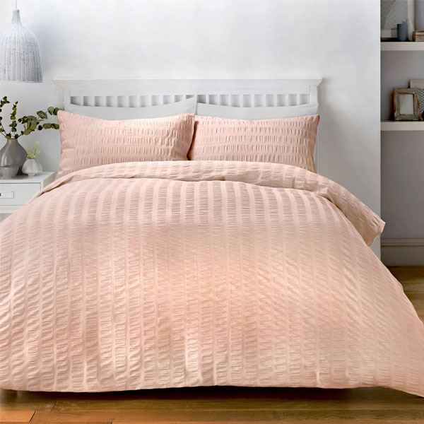 Serene Seersucker Duvet Cover Set