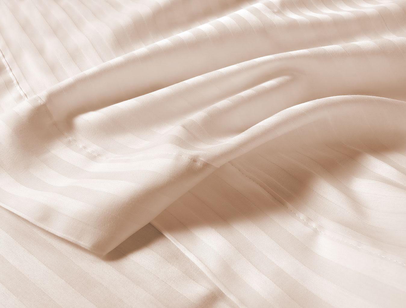 Night Zone Satin Stripe 100% Cotton 250 Thread Count Duvet Cover Set