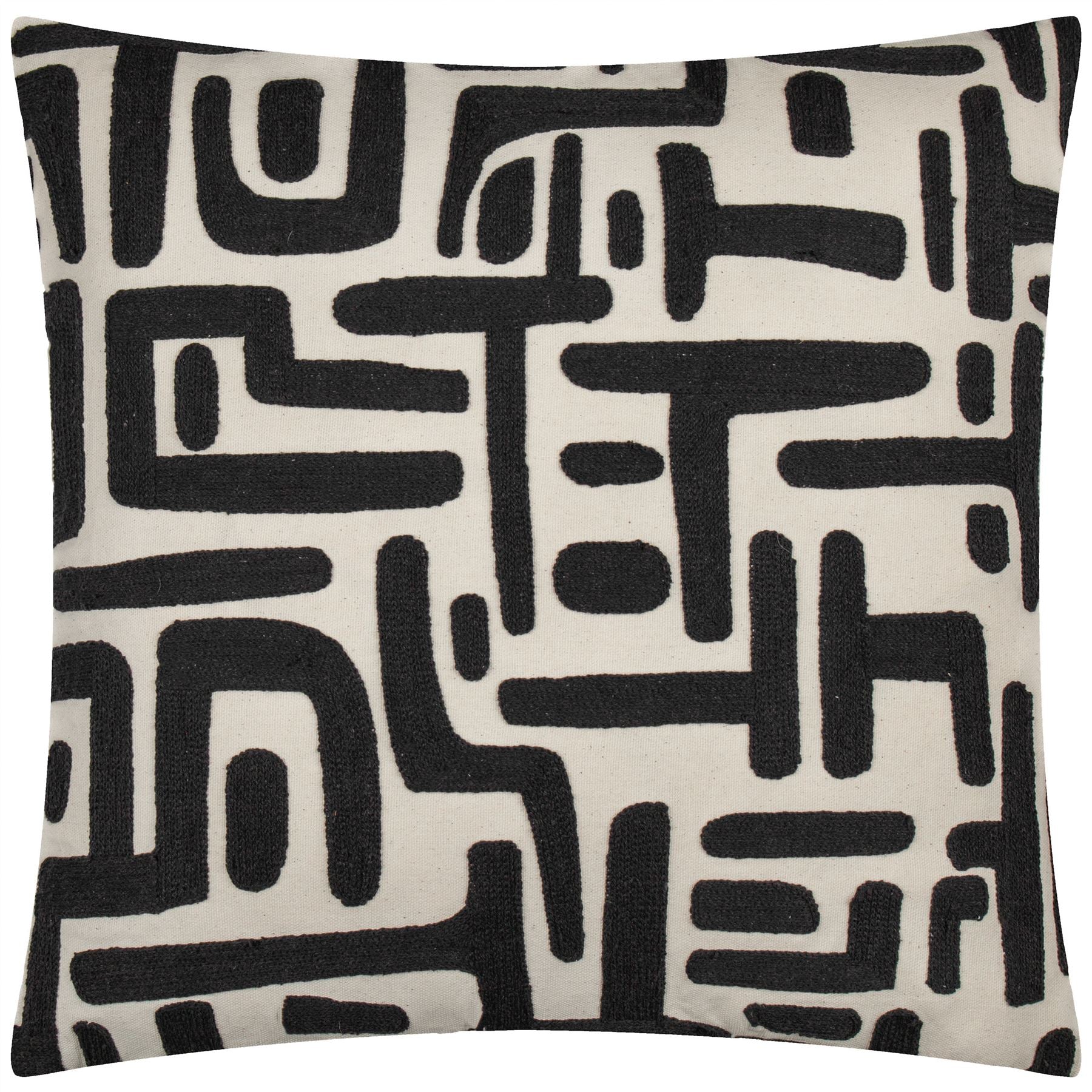 Hoem Brooke Abstract Embroidered 100% Cotton Cushion Cover