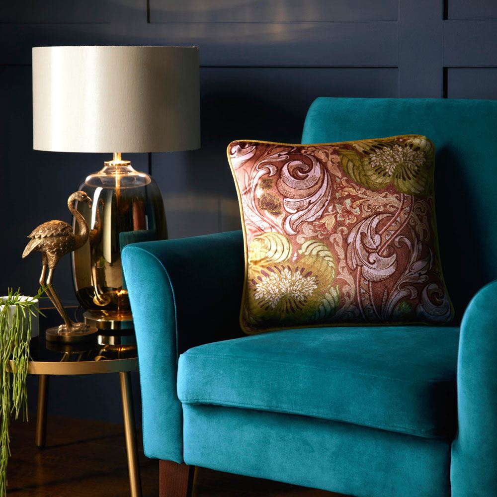 Laurence Llewelyn Bowen Down the Dilly Velvet Piped Edge Cushion Cover