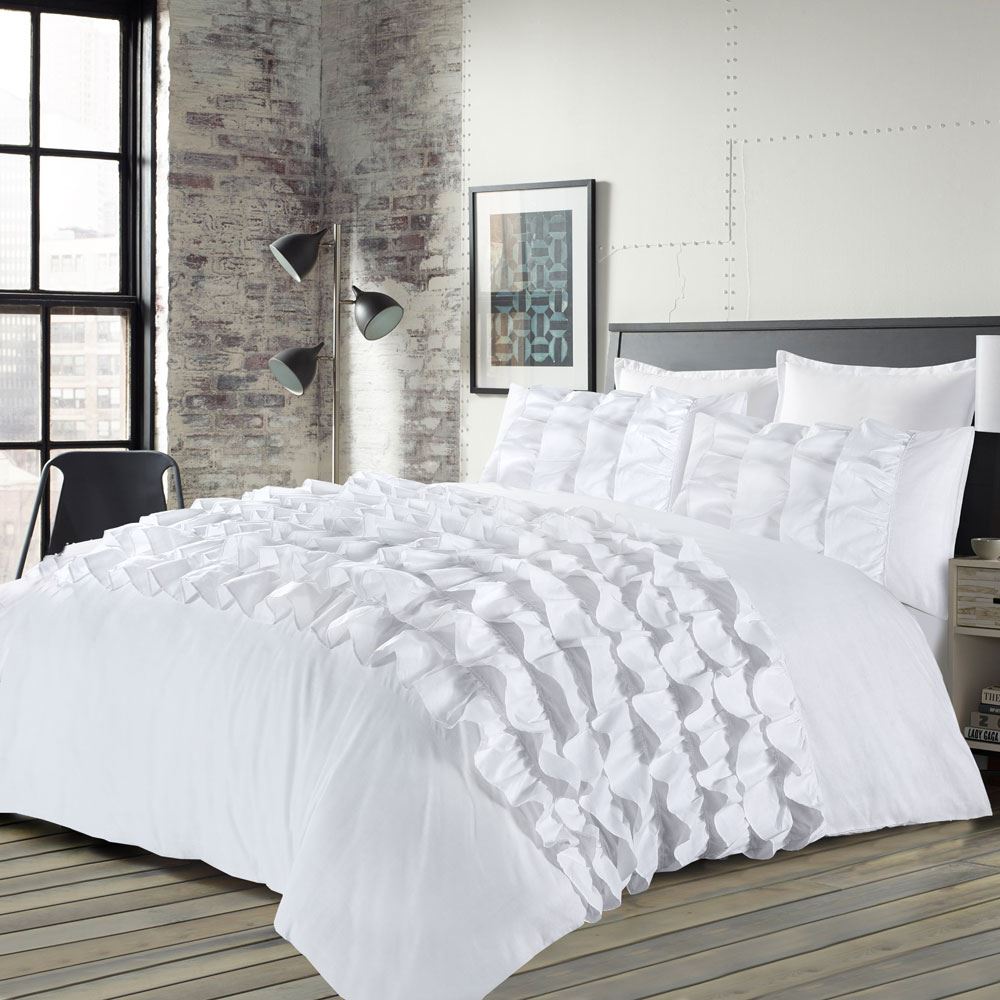 Night Zone Priscilla Frilled Duvet Cover Set