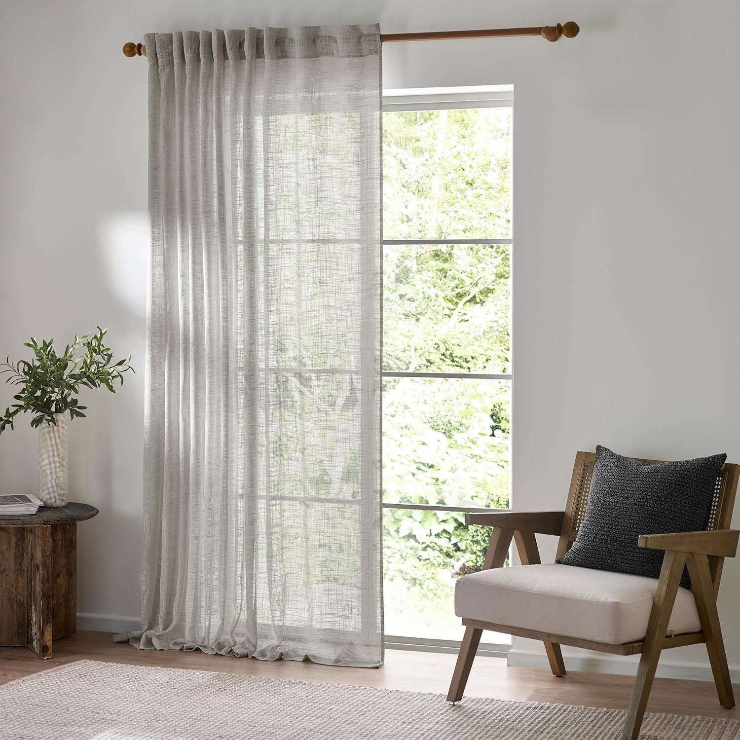 Yard Cirrus Woven Sheer Tab Top Voile Curtain Panel