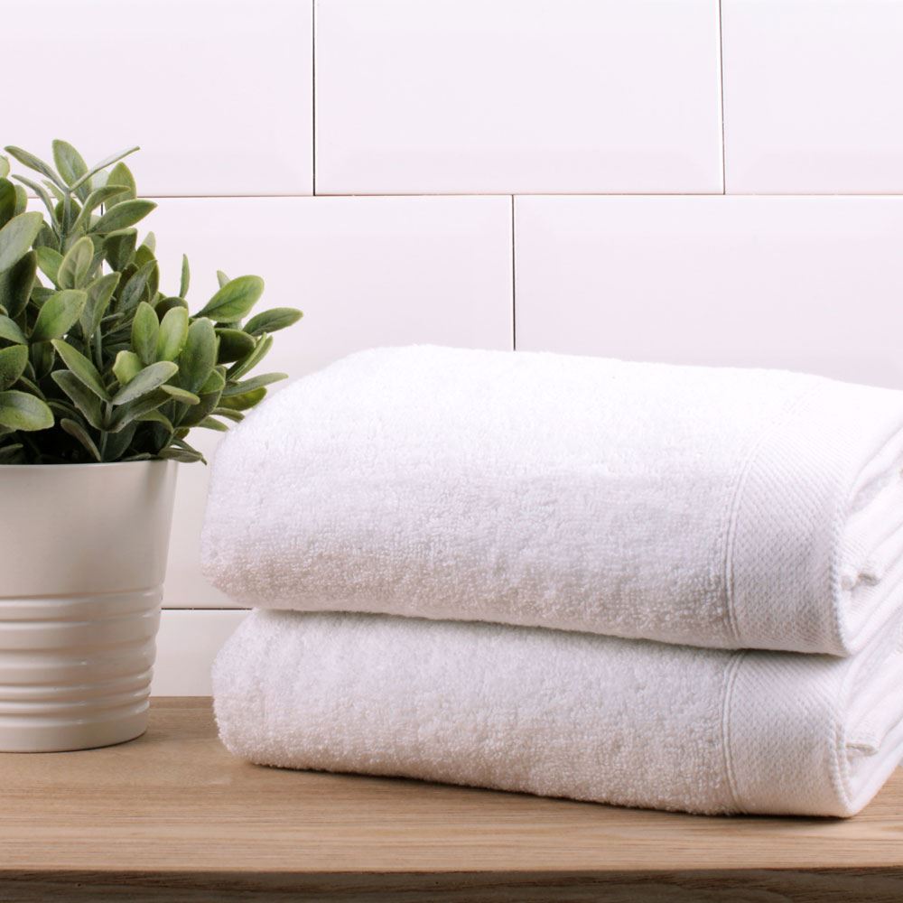Drift Home Abode Eco-Friendly Cotton Rich 600gsm Hand Towel, 2 Pack