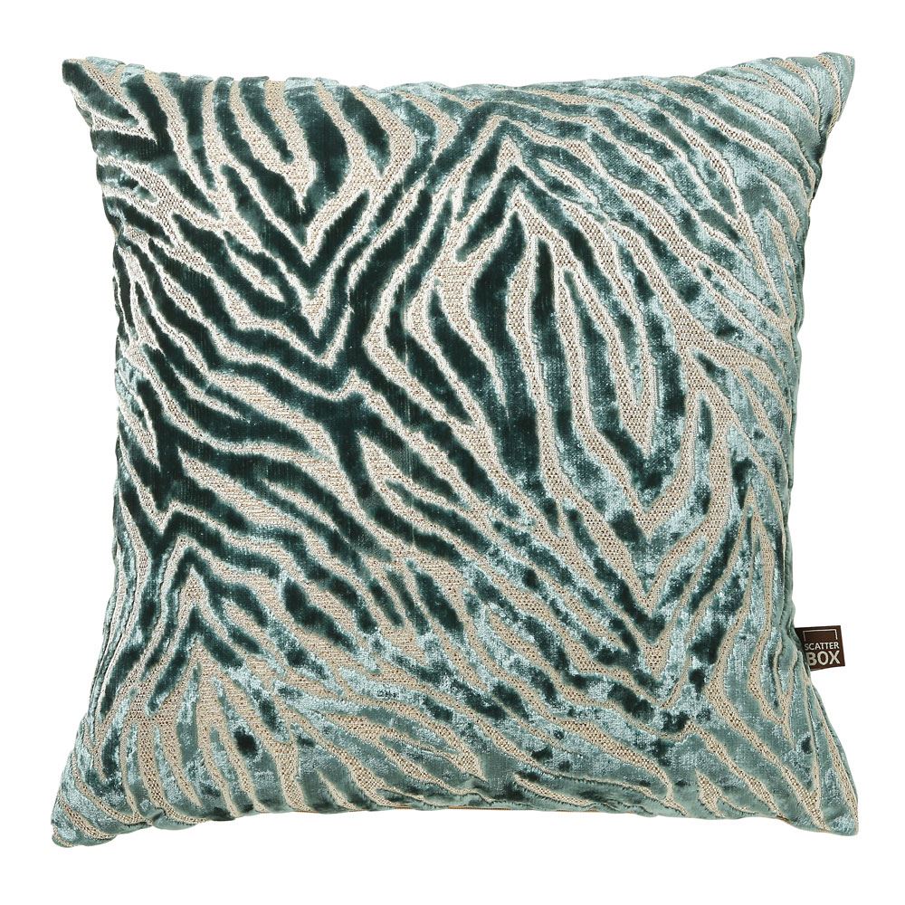 Scatter Box Zeke Chenille Feather Filled Cushion, Green