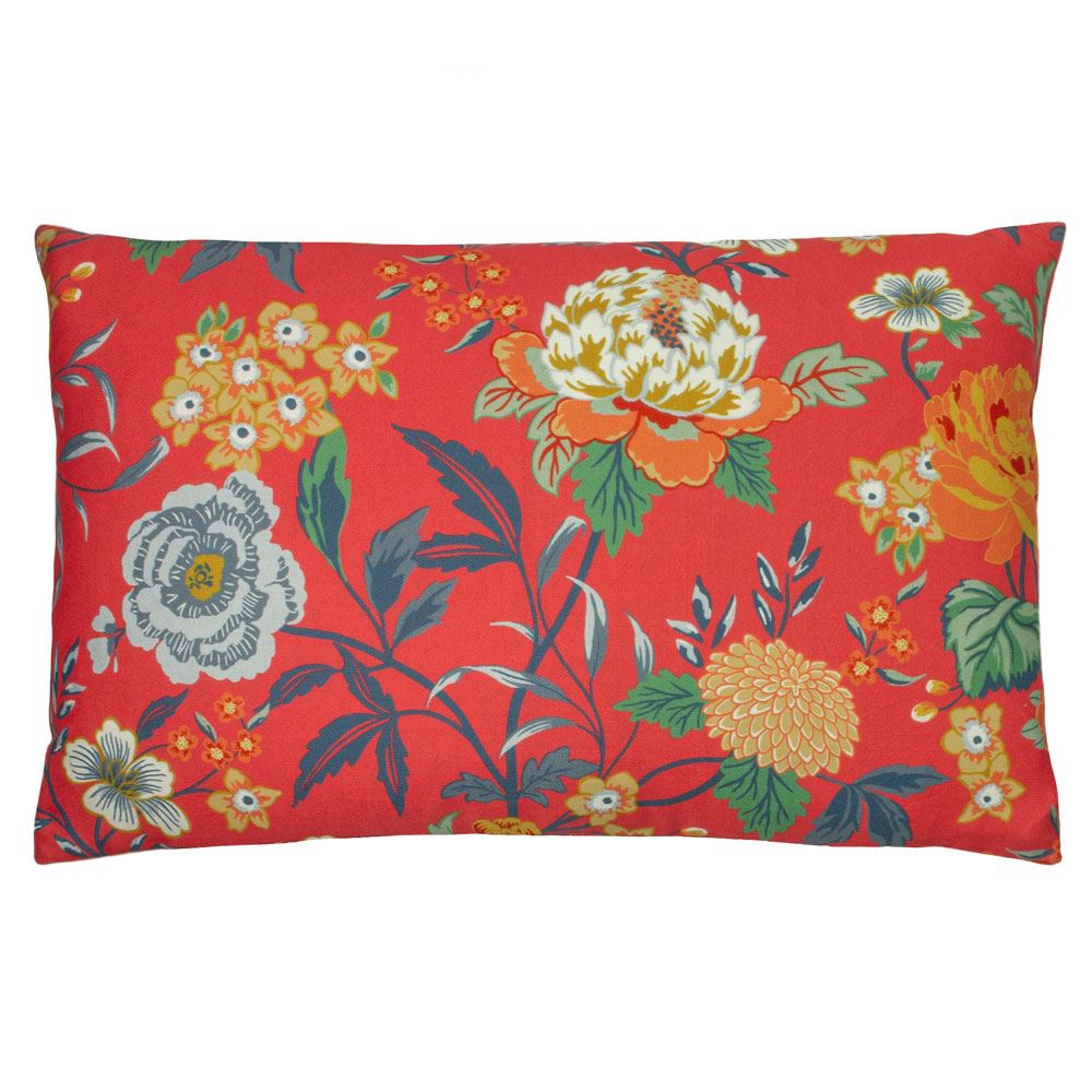 Furn Azalea Floral Print Velvet Cushion Cover
