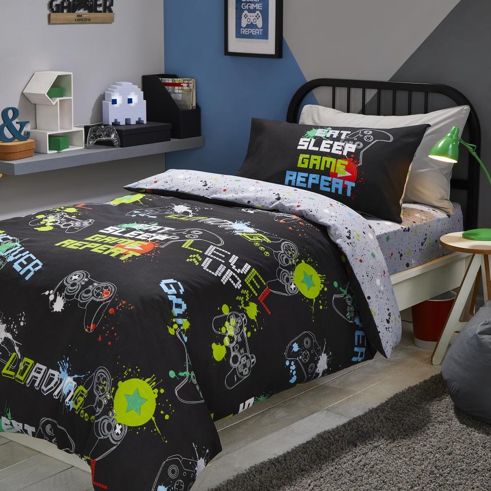 Bedlam Kids Game Glow in the Dark Print Polycotton Duvet Cover Set