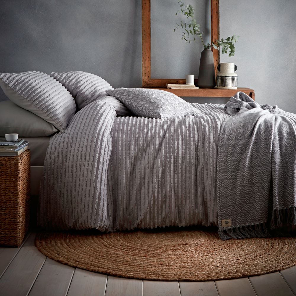 Appletree Loft Torbury Tufted Stripes Duvet Cover Set