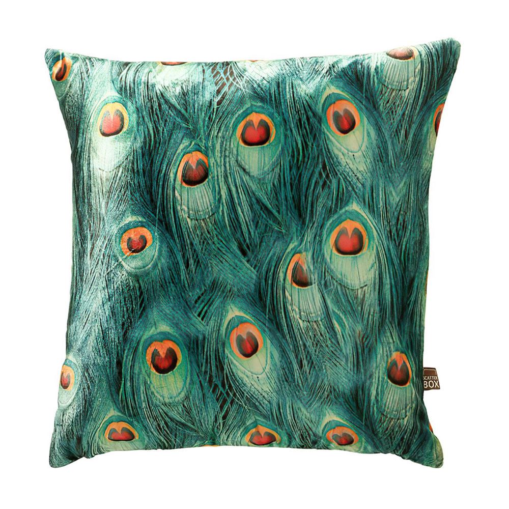 Scatter Box Azure Velvet Feather Filled Cushion