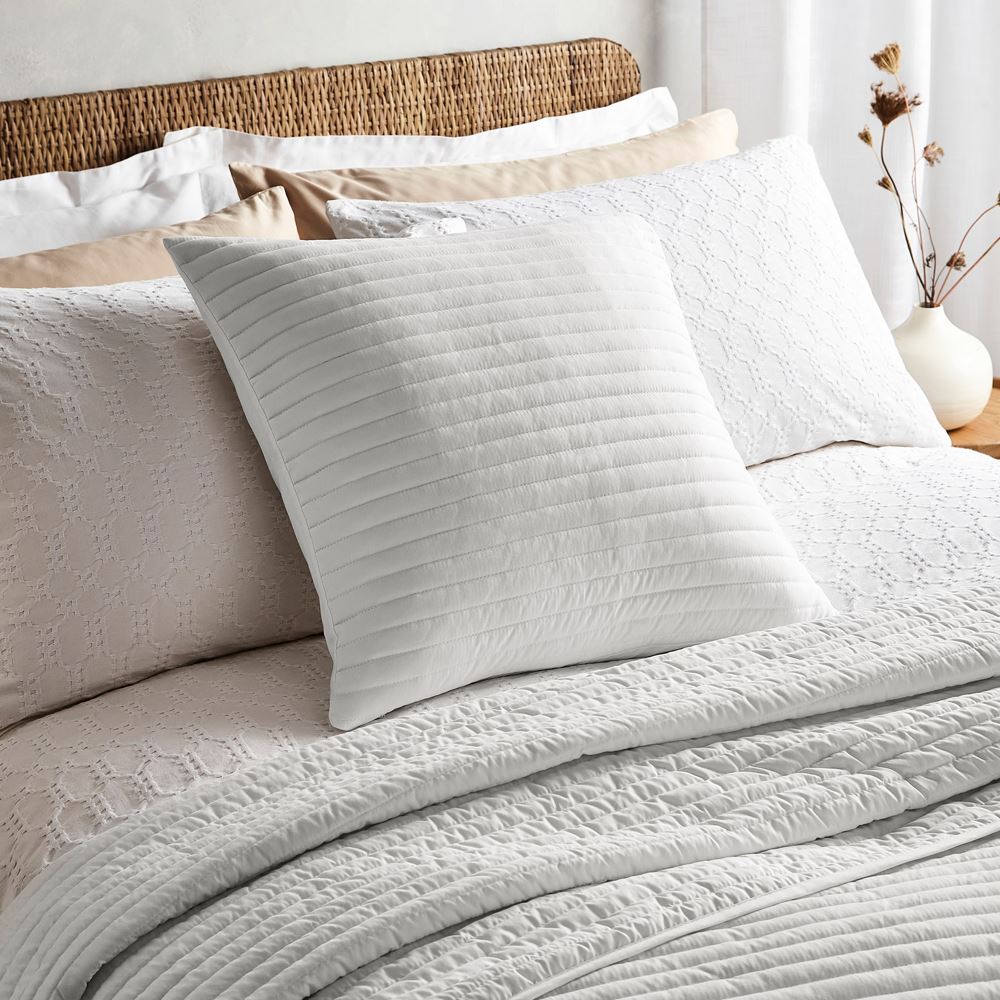 Bianca Luxurious Linear Lines Quilted Filled Cushion