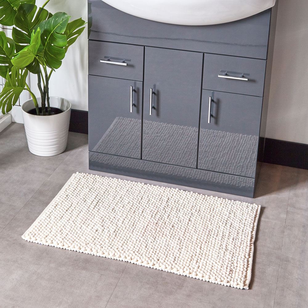 Furn Bobble Woven Textured Bath Mat