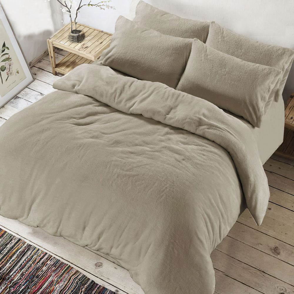 Night Zone Super Soft Teddy Fleece Warm & Cosy Duvet Cover Set