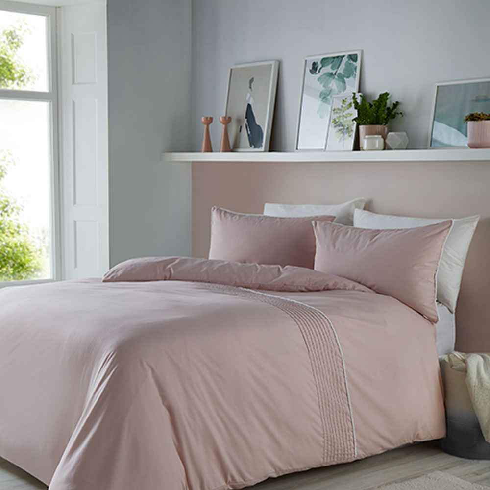 Serene Pom Pom Trim Duvet Cover Set
