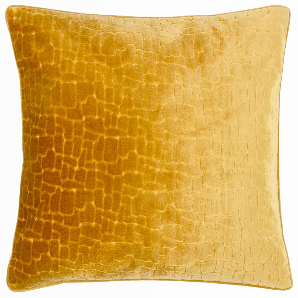 Paoletti Bloomsbury Geometric Cut Velvet Piped Edge Cushion Cover