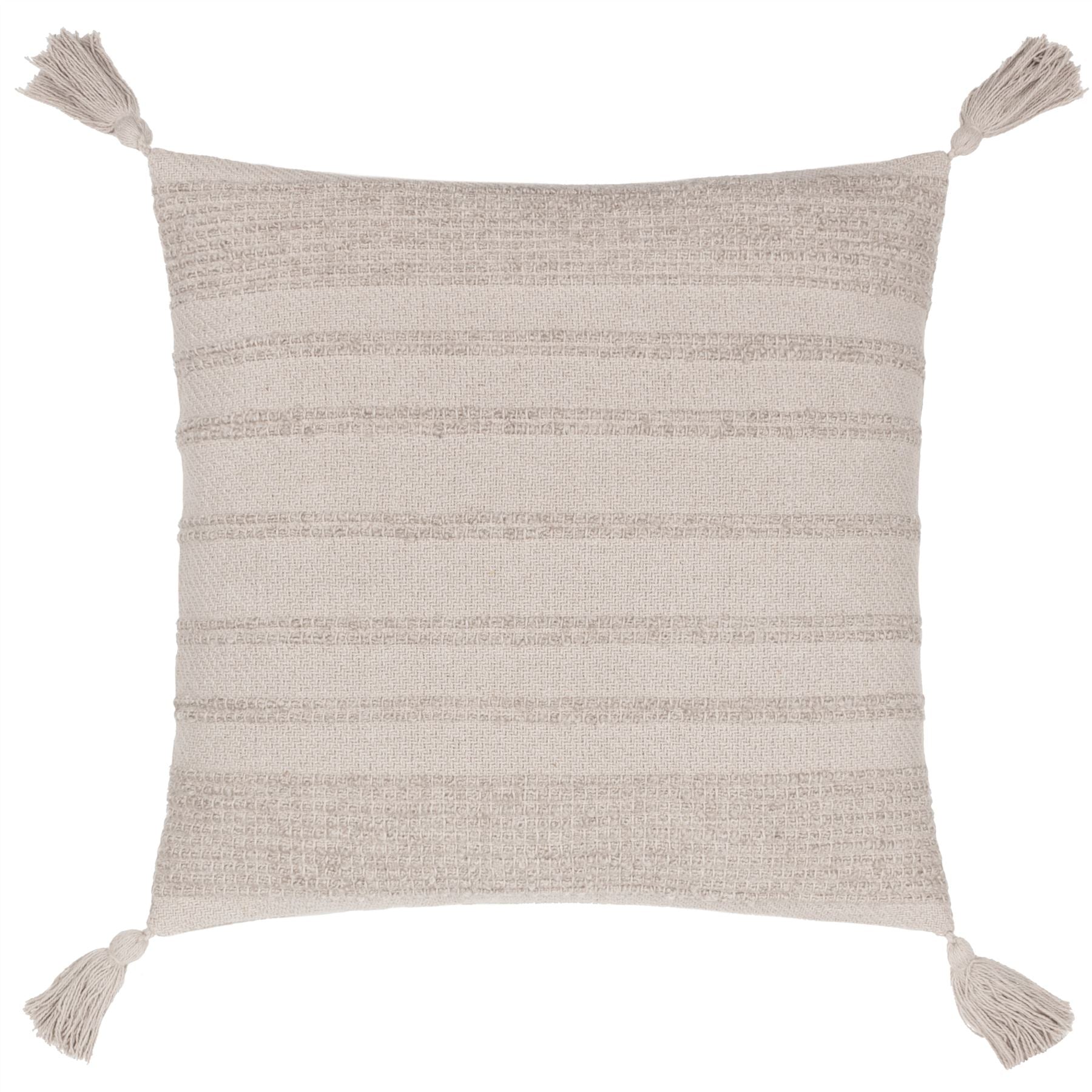 Yard Larch Textured Cotton Rich Tasselled Cushion Cover