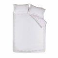 Catherine Lansfield Bow Embroidered Reversible Duvet Cover Set