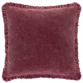 Yard Bertie Frayed Fringe Velvet 100% Cotton Cushion Cover