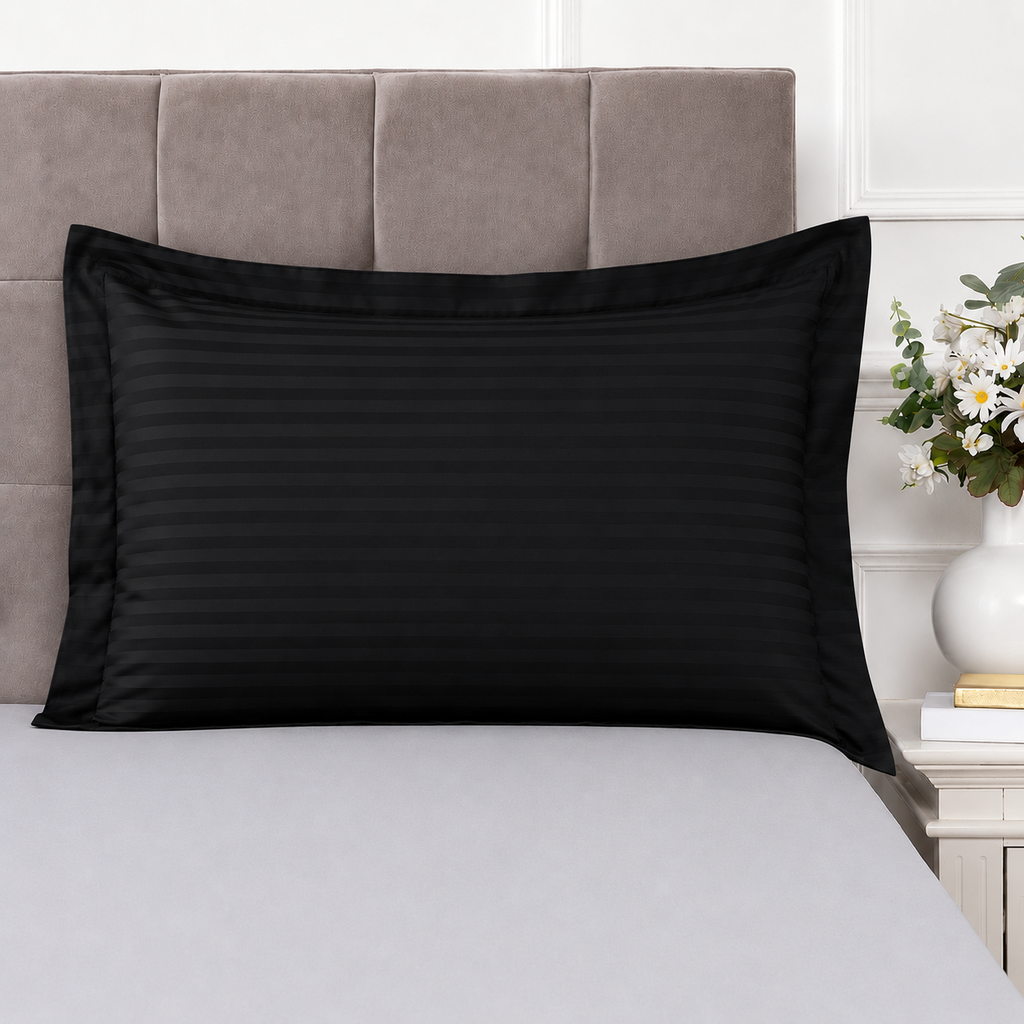 Night Zone Satin Stripe 100% Cotton 250 Thread Count Oxford Pillow Case