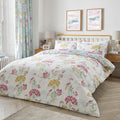 Dreams & Drapes Pia Hydrangeas Floral Print Reversible Easy Care Duvet Cover Set