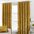 Paoletti Verona Crushed Velvet Lined Eyelet Curtains