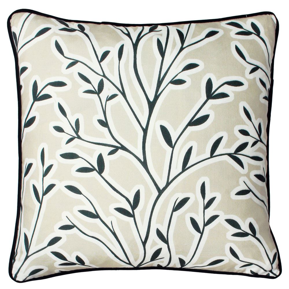 Furn Annika Leaf Print Piped Edge Cushion Cover