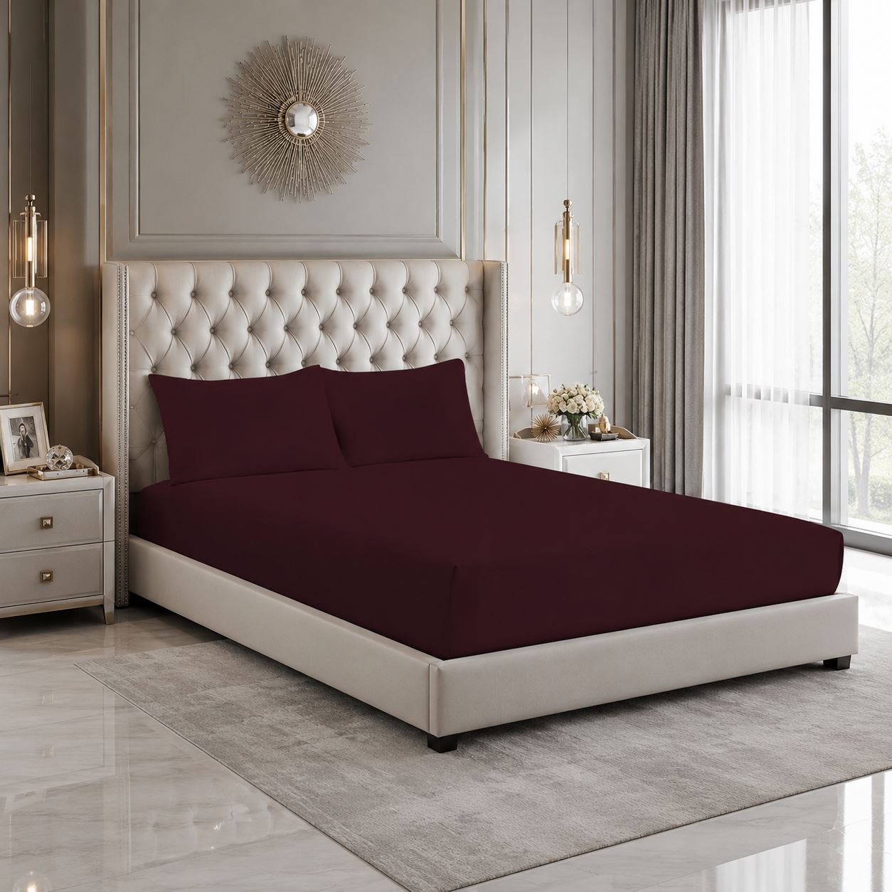 Night Zone Easy-care extra deep fitted sheets
