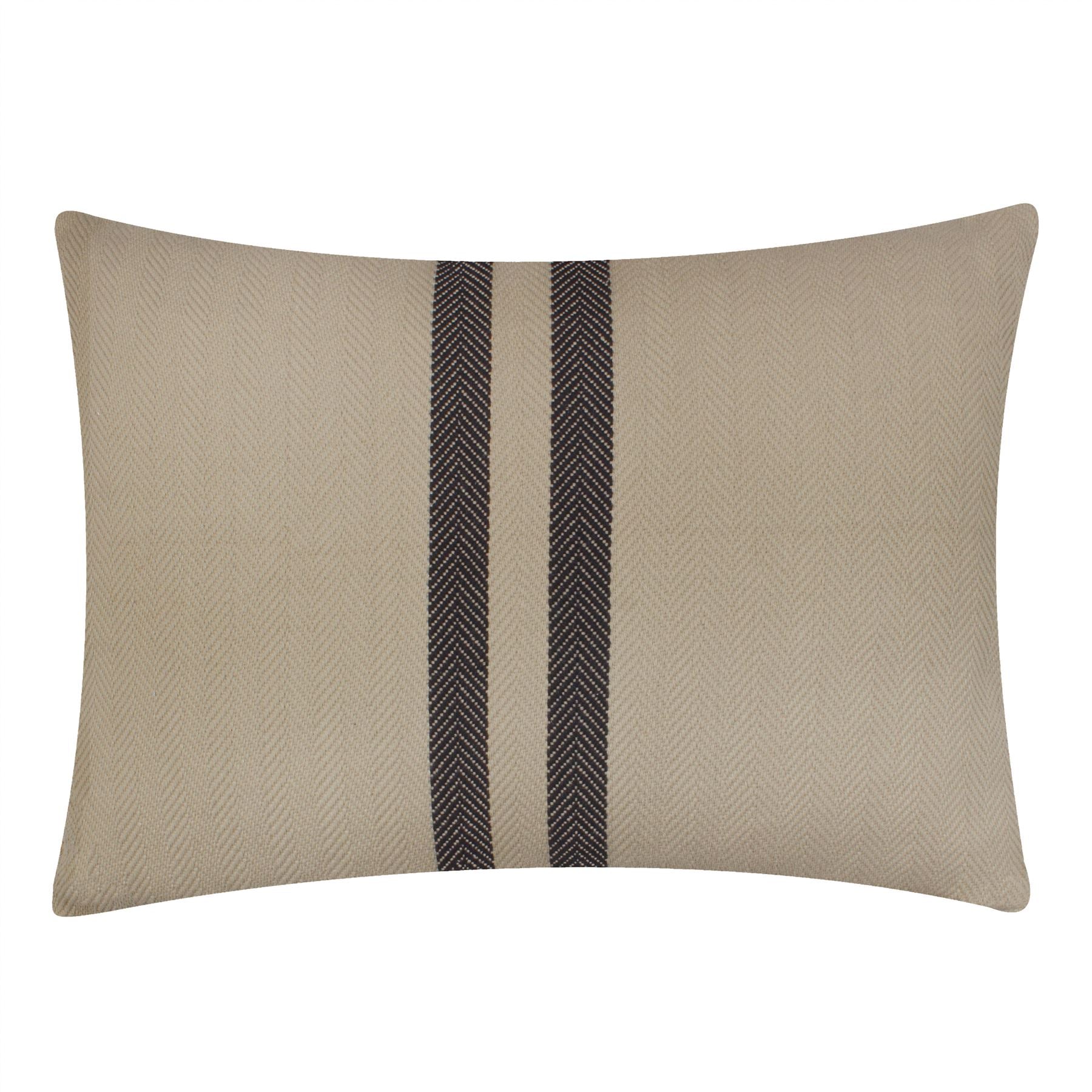 Yard Benton Herringbone Textured 100% Cotton Cushion Cover