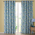 Catherine Lansfield Tilly Floral Fully Reversible 66x90 Inch Eyelet Curtains Two Panels Blue