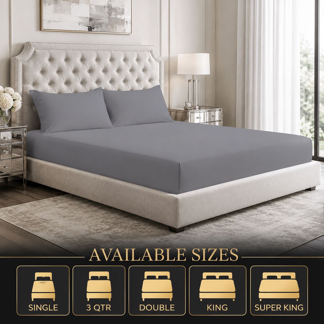 Night Zone Easy-care extra deep fitted sheets