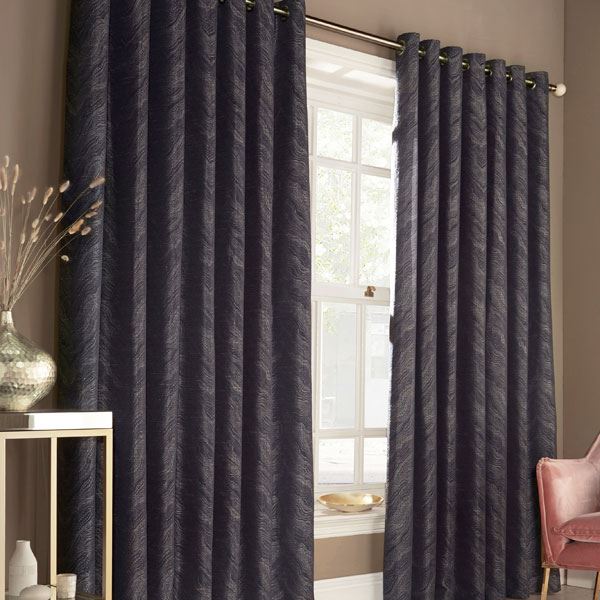 Furn Himalaya Jacquard Eyelet Lined Curtains