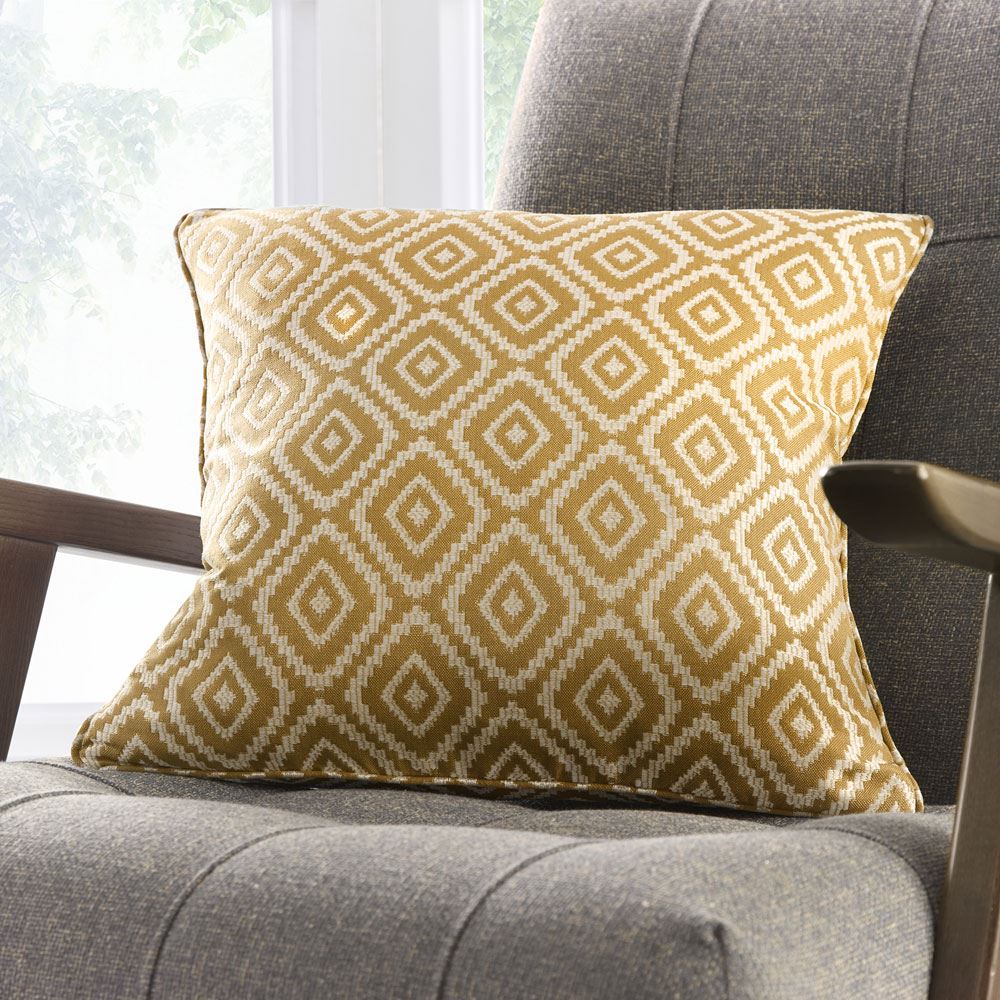 Appletree Loft Asha Geometric Diamond Jacquard Piped Edge Cushion Cover