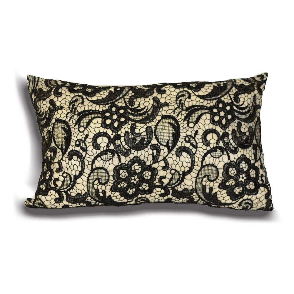 Riva Home Macrame Embrodered Lace Pattern Cushion Cover