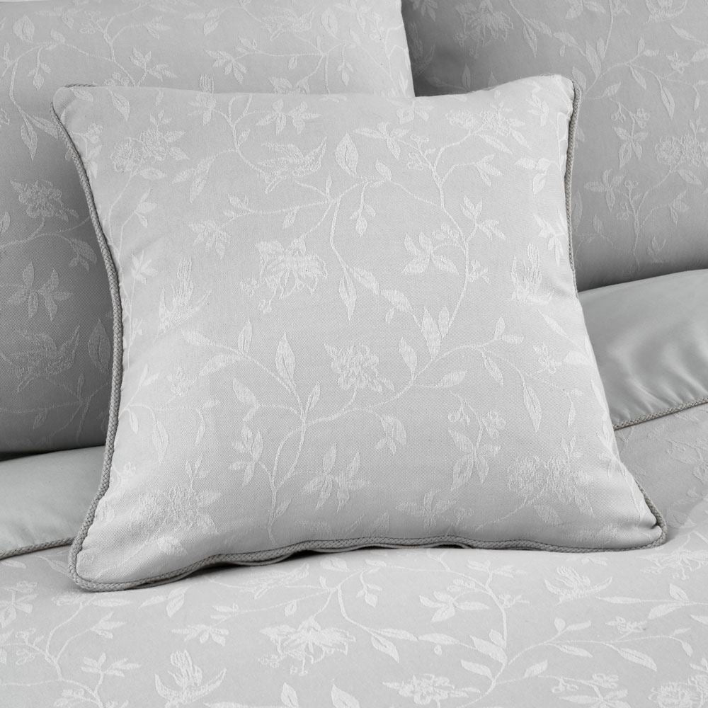 Dreams & Drapes Michaela Floral Jacquard Weave Piped Edge Cushion Cover