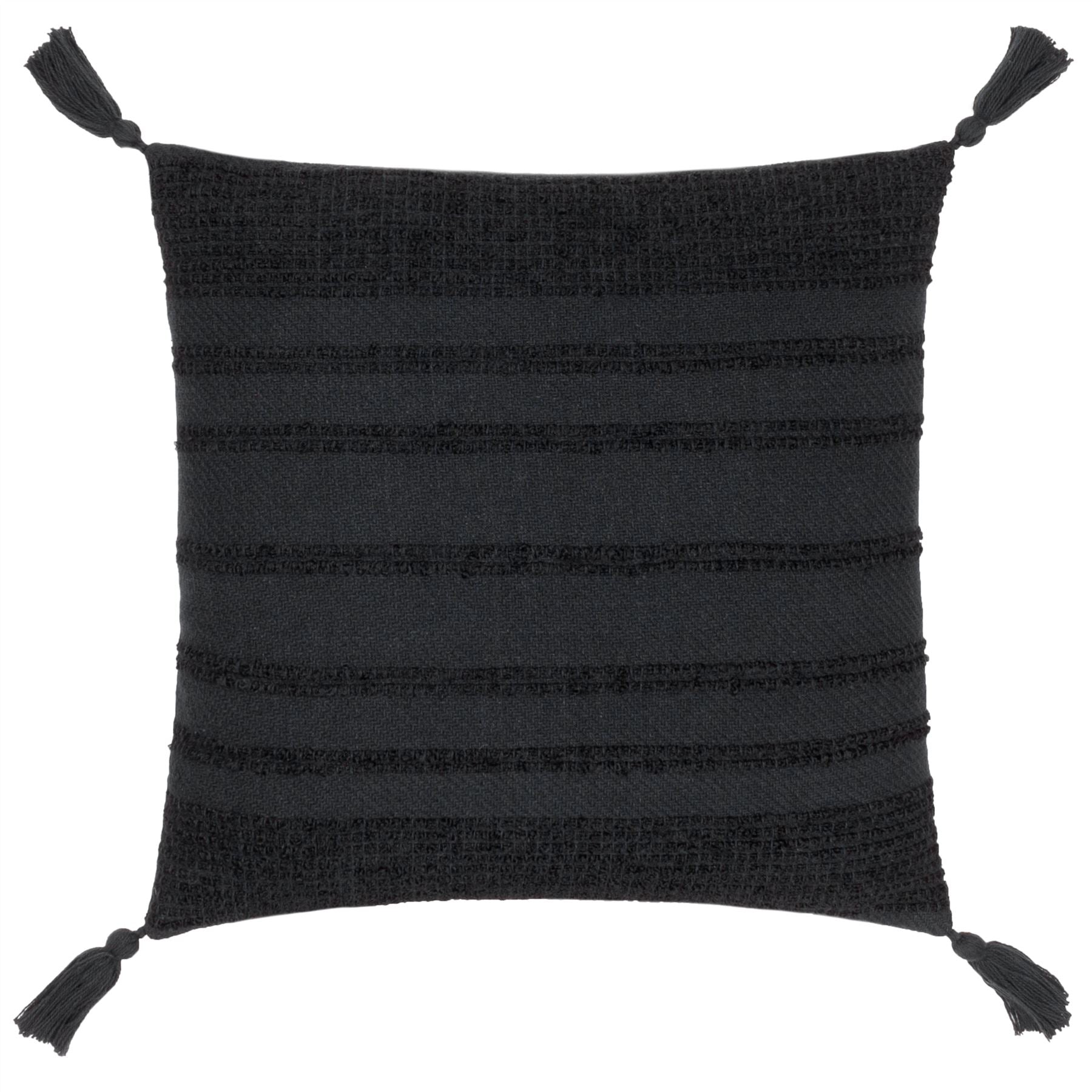 Yard Larch Textured Cotton Rich Tasselled Cushion Cover