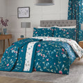 Dreams & Drapes Sweet Pea Floral Print Easy Care Reversible Duvet Cover Set