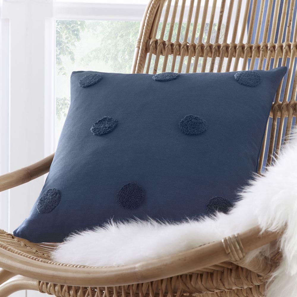 Appletree Boutique Zara Tufted Spots 100% Cotton Piped Edge Cushion Cover