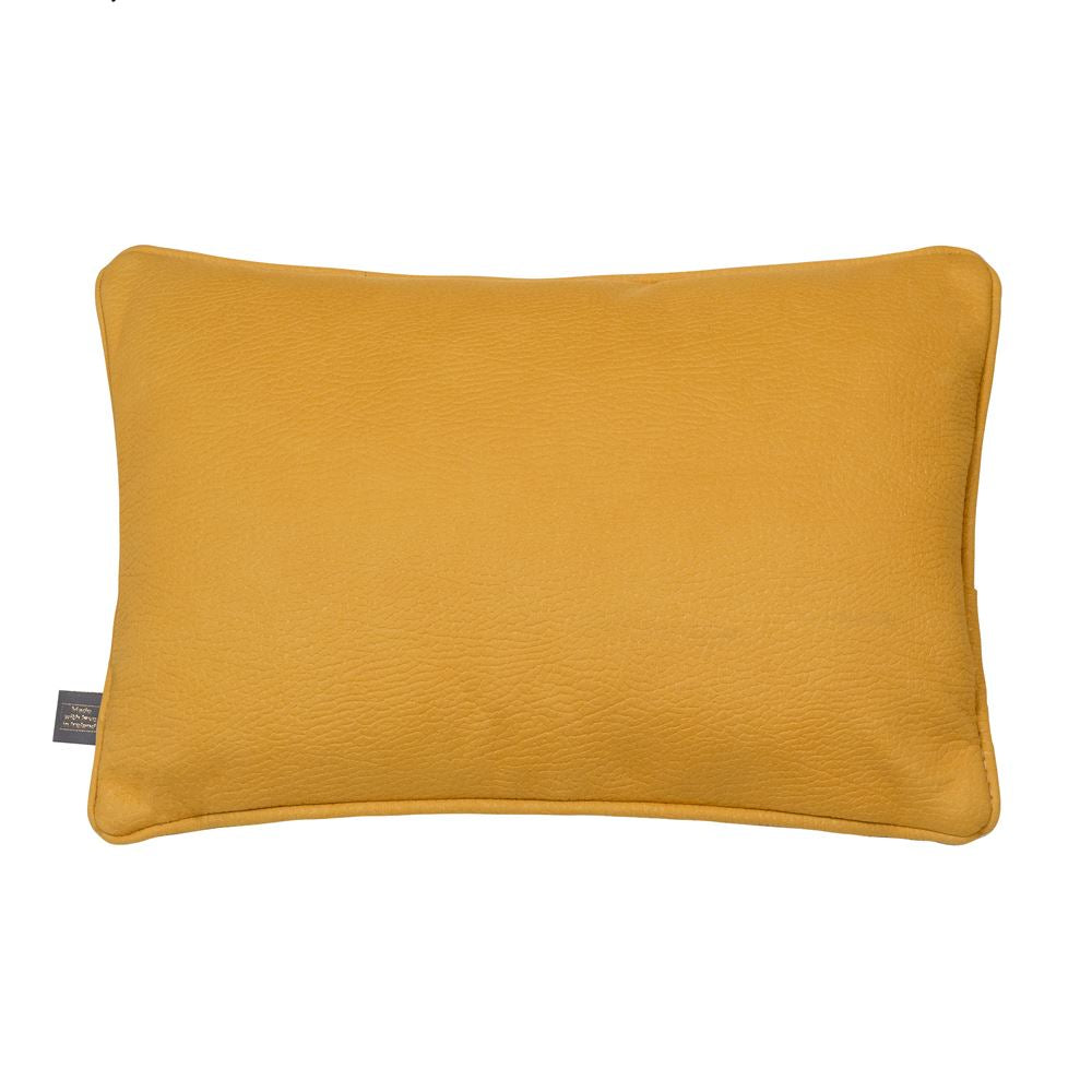 Scatter Box Chloe Vegan Leather Textured Feather Filled Piped Edge Cushion