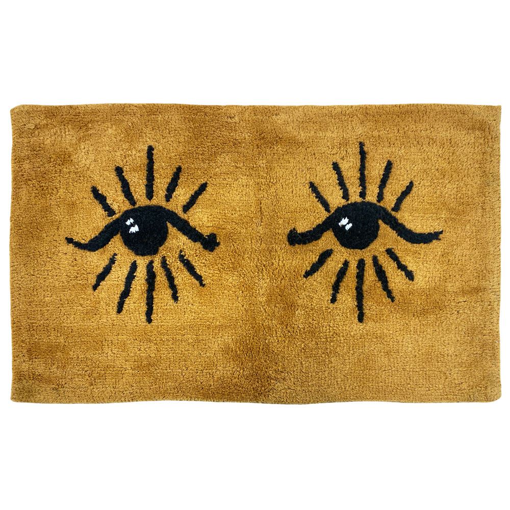 Furn Theia Mystical Abstract Eyes Jacquard 100% Cotton Bath Mat