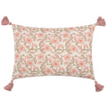 Paoletti Delphine Floral 100% Cotton Tasselled Cushion Cover