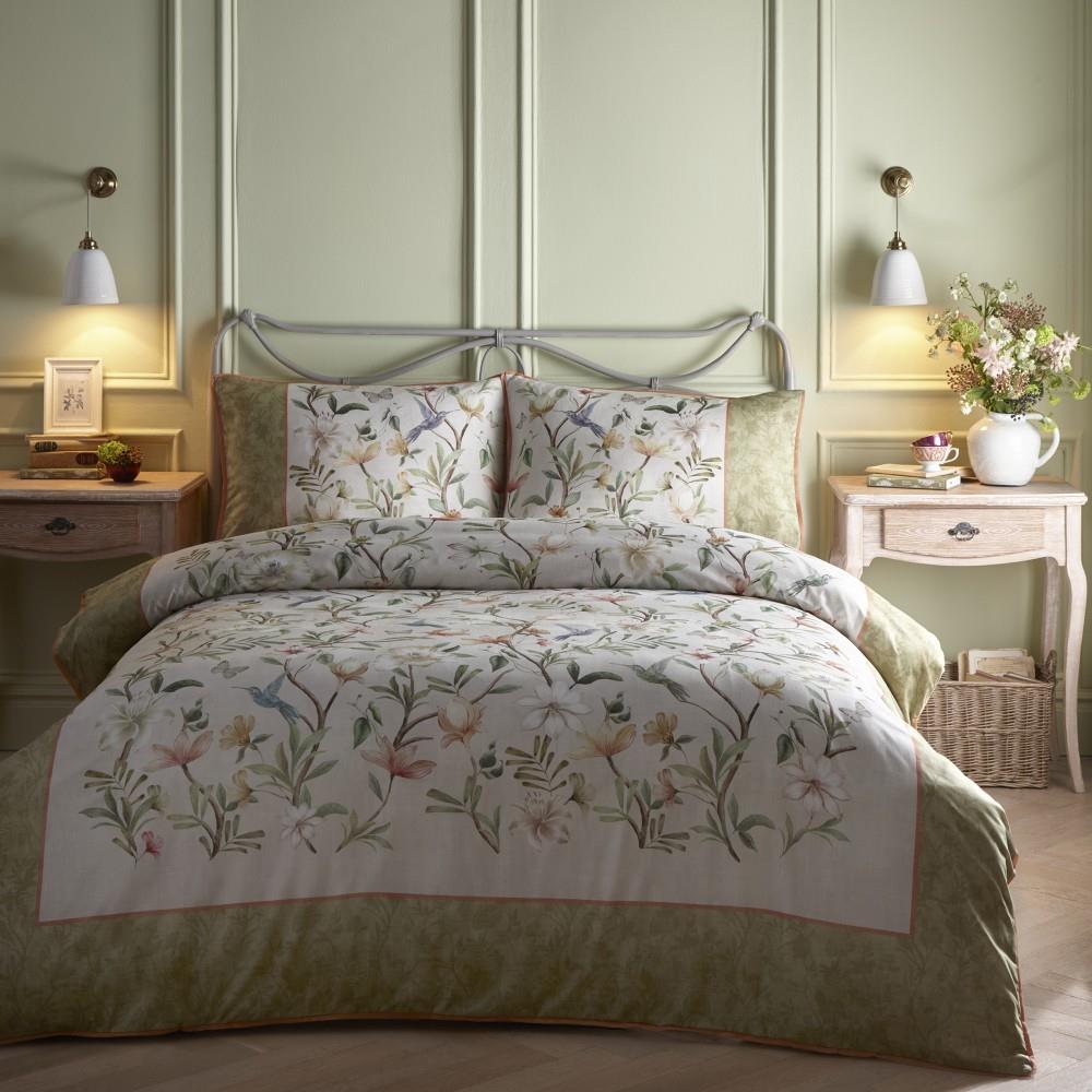 Appletree Heritage Fiorella Botanical Floral Print 100% Cotton Duvet Cover Set