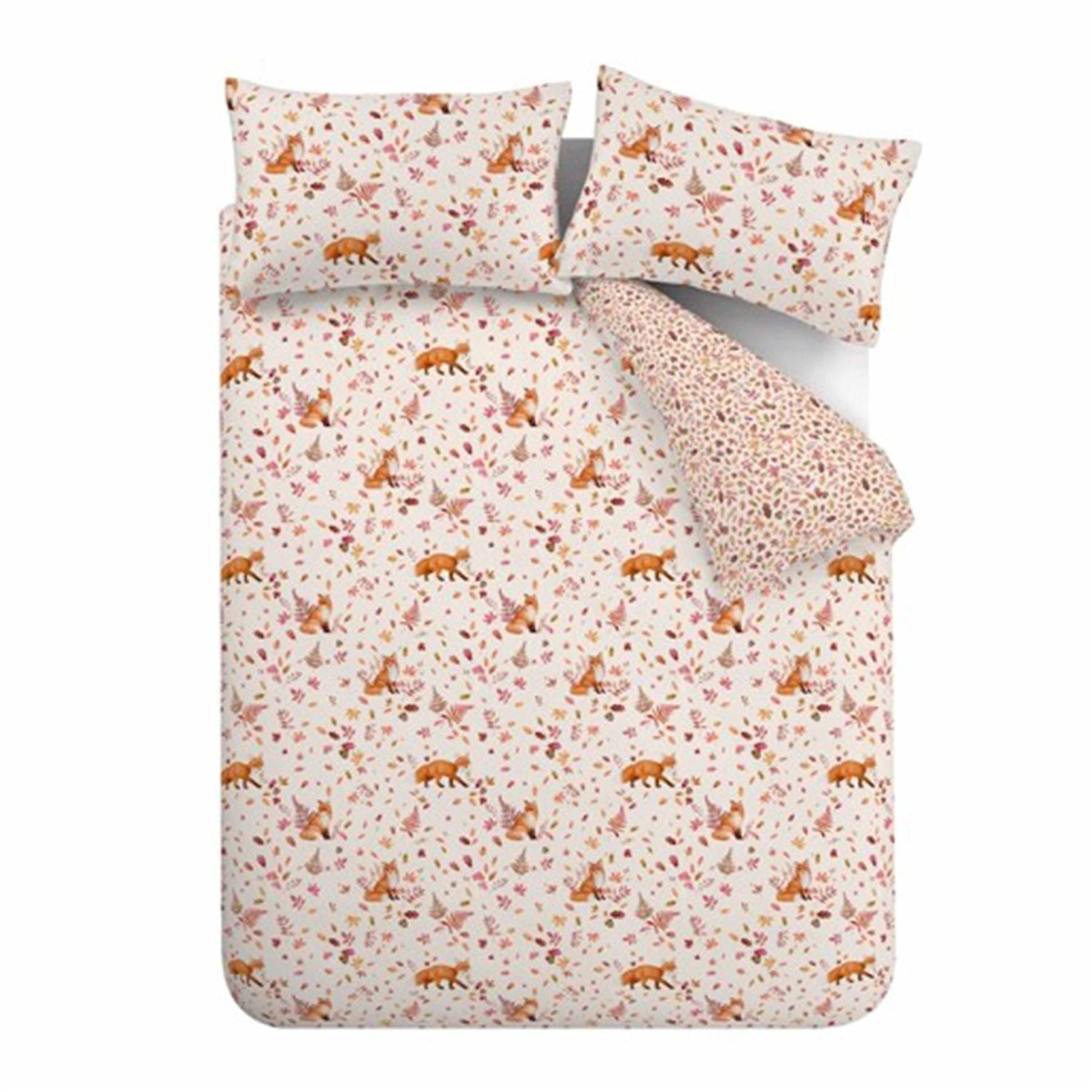 Catherine Lansfield Woodland Fox So Soft Easy Care Reversible Duvet Cover Set